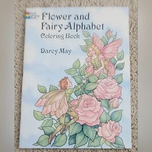 Vintage 2000 Garden Fairy Alphabet Coloring Book By Darcy May